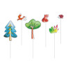 Pique à gâteau  animaux de la forêt  lot de 6 Cam et Léon