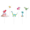 Pique à gâteau  dinosaures  lot de 6 Cam et Léon