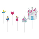 Pique à gâteau  princesses  lot de 6