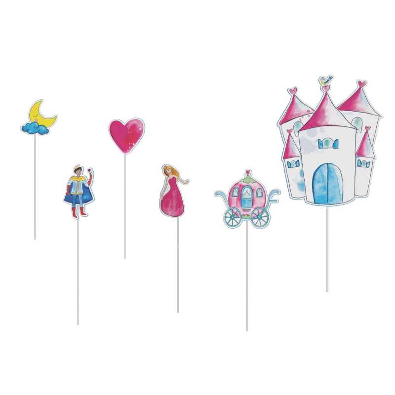 Pique à gâteau  princesses  lot de 6