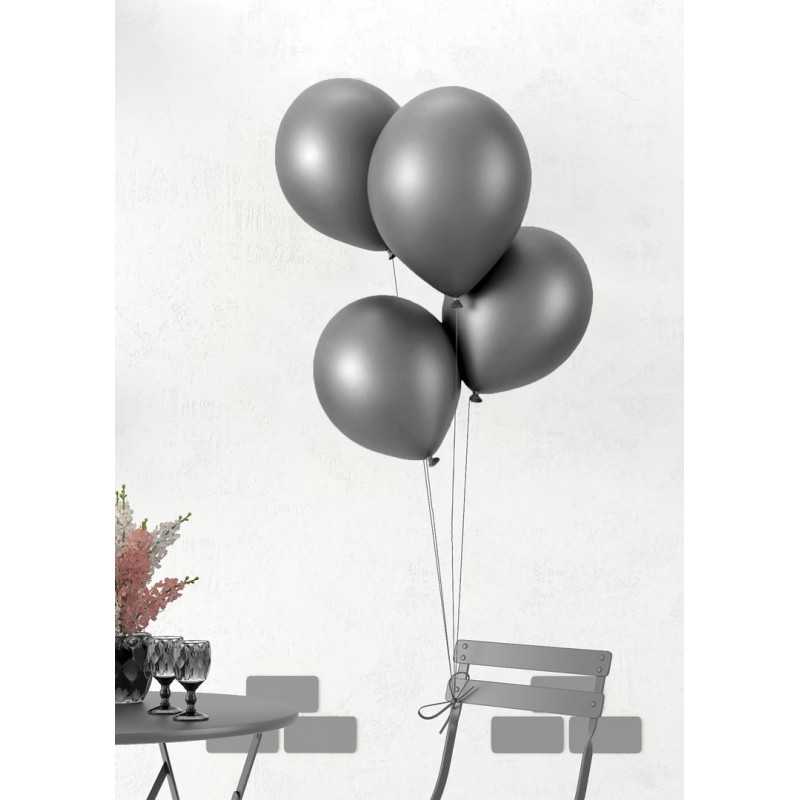 Ballon chrome Ø 30 cm  argent  lot de 10