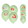 Ballon Ø 30 cm  animaux de la forêt  lot de 8 Cam et Léon