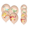 Ballon Ø 30 cm  dinosaures  lot de 8 Cam et Léon