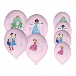 Ballon Ø 30 cm  princesses  lot de 8
