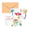 Carton invitation  dinosaures  lot de 8 Cam et Léon