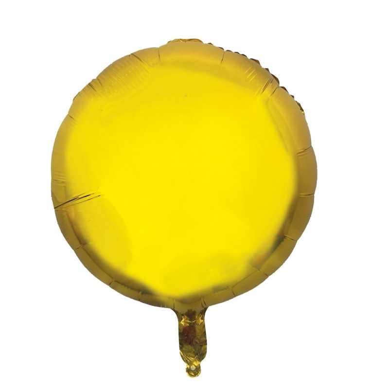 Ballon aluminium rond  or