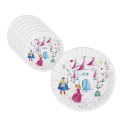 Assiette Ø 23 cm  princesses  lot de 8