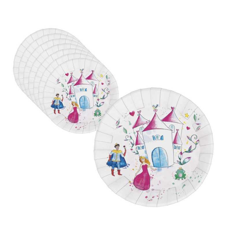 Assiette Ø 23 cm  princesses  lot de 8