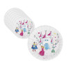 Assiette Ø 23 cm  princesses  lot de 8 Cam et Léon