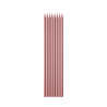 Bougie métallisée  rose gold  15,3cm  lot de 24 Cam et Léon