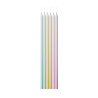 Bougie ombrée  arcenciel  15,3cm  lot de 24 Cam et Léon
