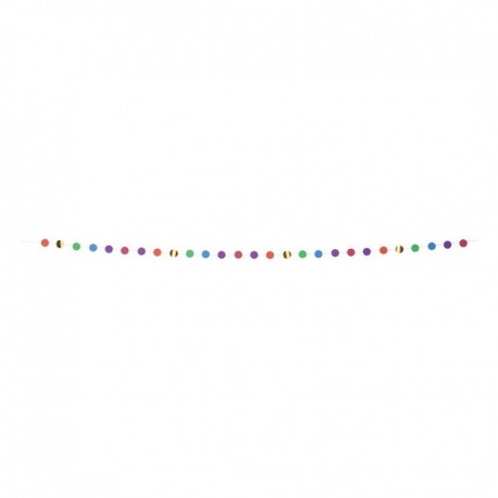 Guirlande disques  multicolore  5m