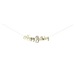 Guirlande Happy Birthday  or  2,5m Cam et Léon