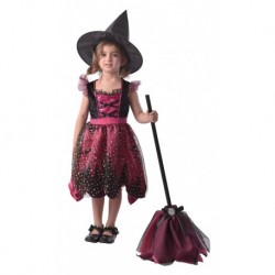 Costume sorcière  rose  enfant  1/2 ans