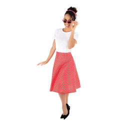 Set années 50  rouge  adulte  taille unique PtitClown