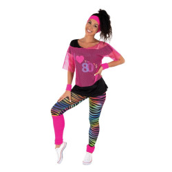 Tshirt résille  rose fluo  adulte  taille unique PtitClown