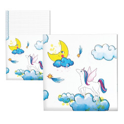 Serviette  licornes  lot de 20 Cam et Léon
