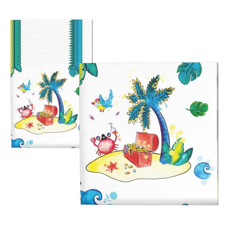 Serviette  pirates  lot de 20