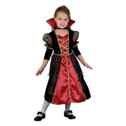 Costume vampiresse  enfant  noir, rouge, or  1/2 ans