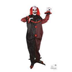 Clown à double tête - animé, sonore, lumineux - 180cm