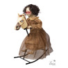 Fillette maudite sur cheval à bascule animé 100 cm PtitClown