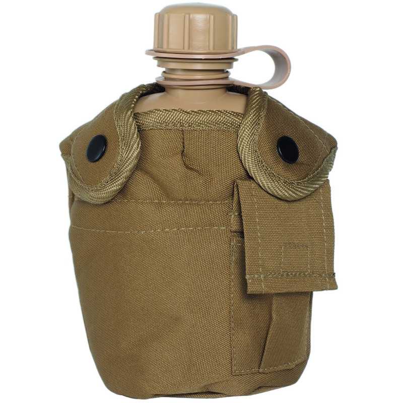 Gourde US Plastique avec Quart et Housse Mil Tec - Gourde Quaerius