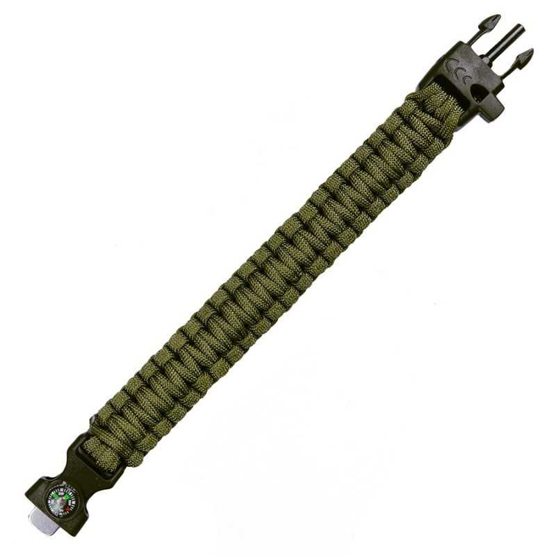 Bracelet Paracorde Boucle en Plastique avec Boussole 101 Inc - Bracelet Paracorde Boucle avec Boussole Quaerius