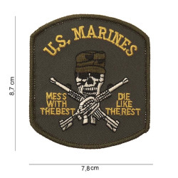 Patch Skull US marines 101 Incorporated - Accueil sur Quaerius.com - Vêtements militaire et Equipements de Sécurité 