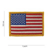 Patch Tissu Drapeau Américain Bordures Dorées Velcro 101 Incorporated - Accueil sur Quaerius.com - Vêtements militair