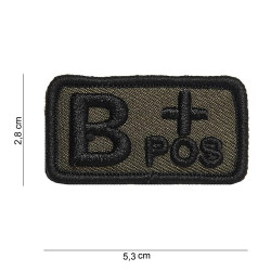 Patch Tissu Groupe Sanguin B - Positif Vert 101 Incorporated - Accueil sur Quaerius.com - Vêtements militaire et Equi