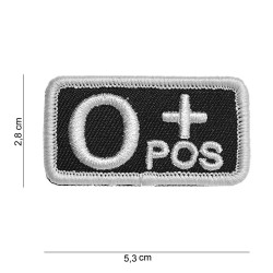 Patch Tissu Groupe Sanguin O + Positif Noir 101 Incorporated - Accueil sur Quaerius.com - Vêtements militaire et Equi