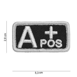 Patch Tissu Groupe Sanguin A + Positif Noir 101 Incorporated - Accueil sur Quaerius.com - Vêtements militaire et Equi