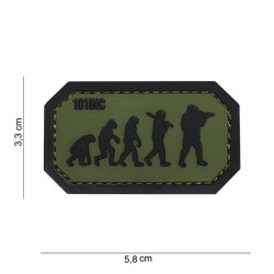 Patch 3D PVC Airsoft Evolution Vert et Noir