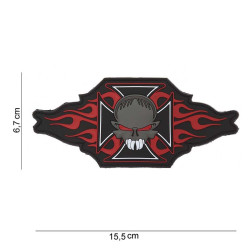 Patch 3D PVC Skull Flammes 101 Incorporated - Accueil sur Quaerius.com - Vêtements militaire et Equipements de Sécuri