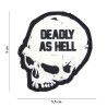 Patch 3D PVC Skull Deadly as Hell Blanc 101 Incorporated - Accueil sur Quaerius.com - Vêtements militaire et Equipeme