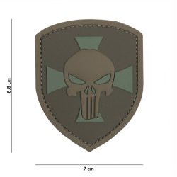 Patch 3D PVC Shield Punisher Croix Marron 101 Incorporated - Accueil sur Quaerius.com - Vêtements militaire et Equipe