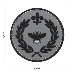 Patch 3D PVC Napoleon Abeille Gris 101 Incorporated - Patches Quaerius