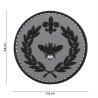 Patch 3D PVC Napoleon Abeille Gris 101 Incorporated - Patches Quaerius