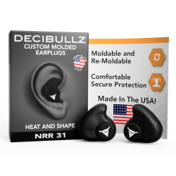 Bouchons d'Oreille Thermo-Moulés Decibullz - Bouchons anti-bruit Quaerius