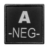 Patch Groupe Sanguin Brodé sur tissu noir A10 Equipement -  Patch militaire TOE Concept