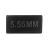 Patch calibre 5,56 mm brodé gris sur tissu noir A10 Equipment - Patches sur Quaerius.com - Vêtements militaire et