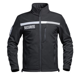 Veste softshell Sécu-One sécurité HV-TAPE noir Securité privée A10 Equipment