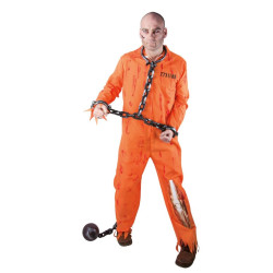 Déguisement de Prisonnier Zombie Orange Adulte