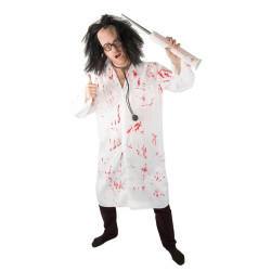 Déguisement Blouse de Médecin Ensanglantée - Costume de Docteur Adulte Halloween The Duck