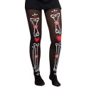 Collants de Squelette Noir Dia de los Muertos Femme - Déguisement Squelette Halloween