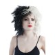 Perruque Cruella Blanc noir Femme - Déguisement cruella femme The Duck