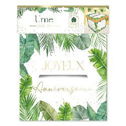 Urne Original Tropical Party Joyeux Anniversaire Sud Trading Compagny