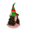 Bonnet de Lutin de Noël Vert Rouge Adulte - Déguisement Lutin Femme The Duck