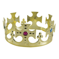 Couronne de Roi Dorée en plastique