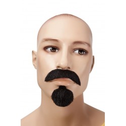 Moustache et Bouc Noir Adulte - Costume Moustache - Déguisement moustache The Duck